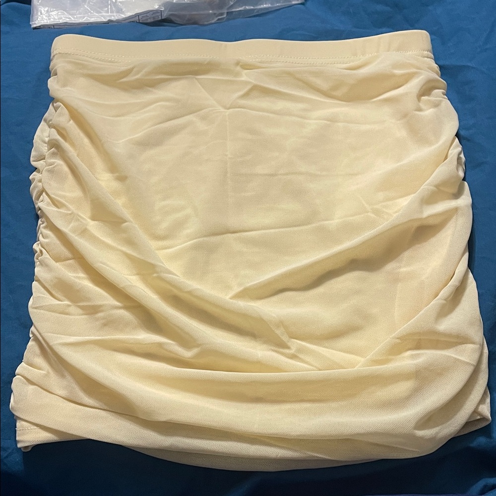 Elegant Cream Mini Skirt